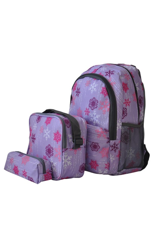 MGV GIRL'S SCHOOL BAG NUTRITION BAG AND PENCIL SET