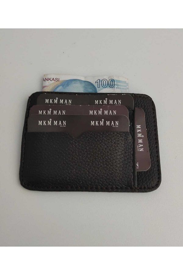 firdevsi hobi-Thin Horizontal Non-Sturned Elastic Card Holder Wallet-brown 1