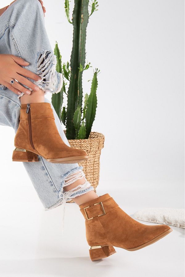 Lofty Women s Side Buckle Ankle Heeled Boots Bootie Trendyol
