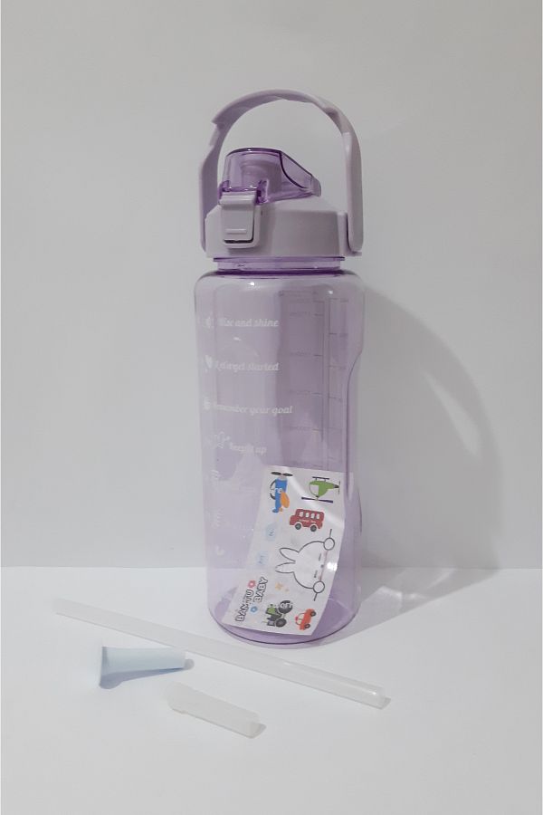 renkli çiçekler-2 LT Transparent Flask Travel Sports Picnic Multi-Purpose Flask 1