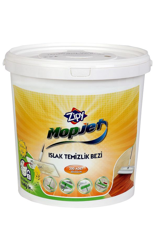 zipy-Mopjet Series 200 Pieces Wet Bucket Wipes Mop Compatible Large Size 1