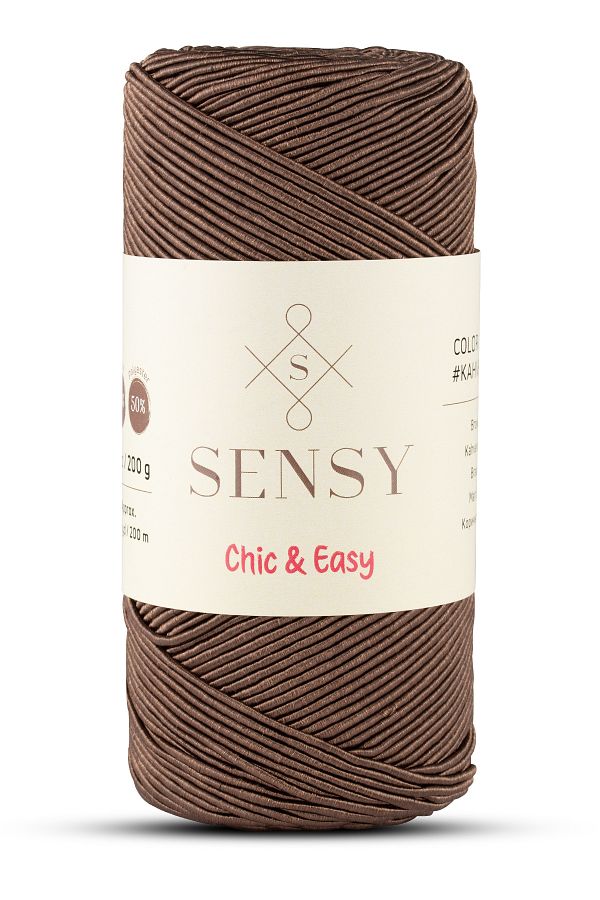SENSY-Premium Chic&Easy 200 gr Supra String Waxed String Runner String Bag String Pase String Macrame String Καφέ 1