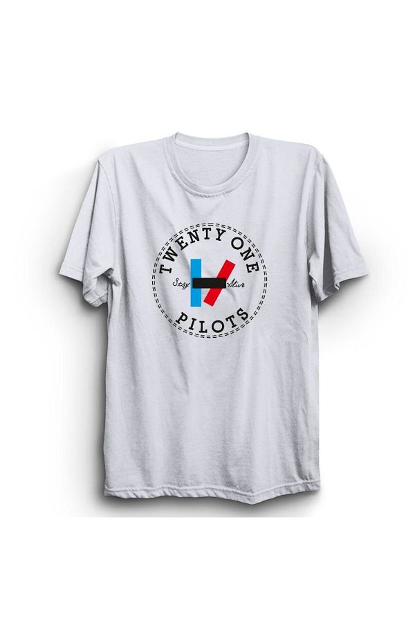 fame-stoned-Μπλουζάκι Twenty One Pilots Printed Unisex 100% βαμβακερό λευκό μπλουζάκι 1