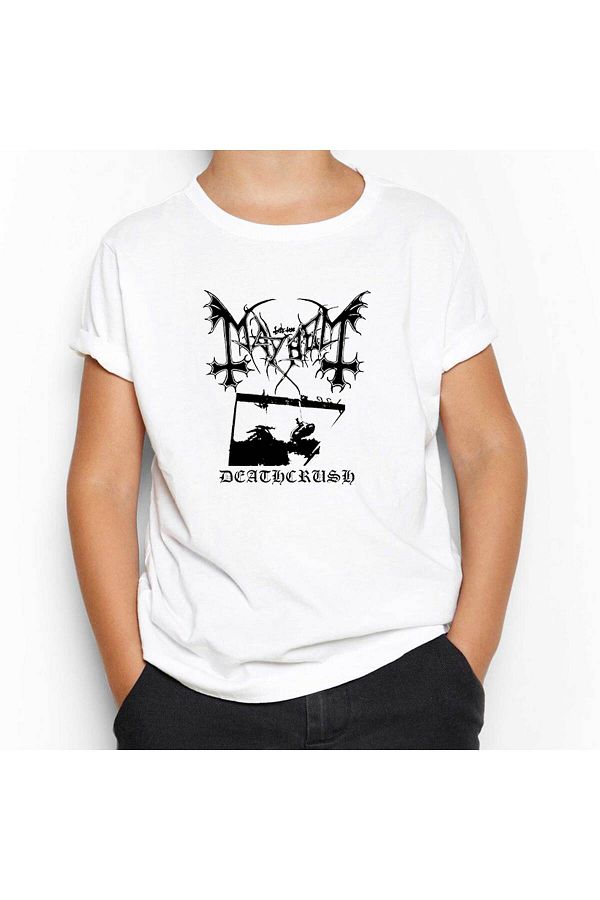 Anonim Moda Mayhem Deathcrush White Kids T Shirt Trendyol