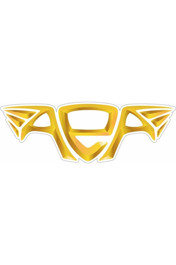 Altın Elbiseli Adam Logo Sticker 00047 ( 9x3 Cm )