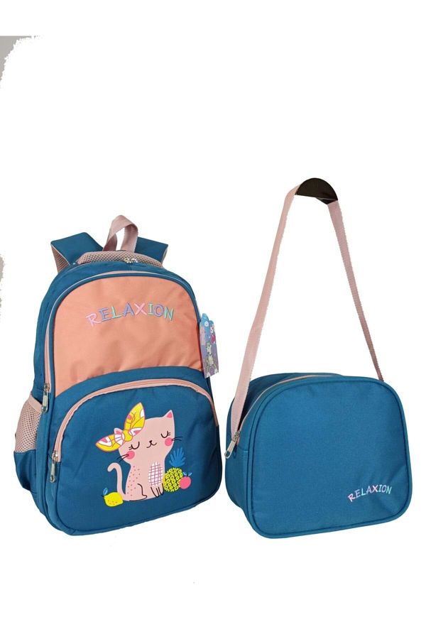 1330 Ortopedic Ilkokul Çanta - Mavi Pembe - Tek Ebat