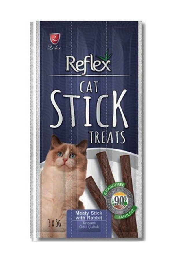 Cat Stick Tavsanli Kedi Ödül Çubuğu 3 Adet 5 gr