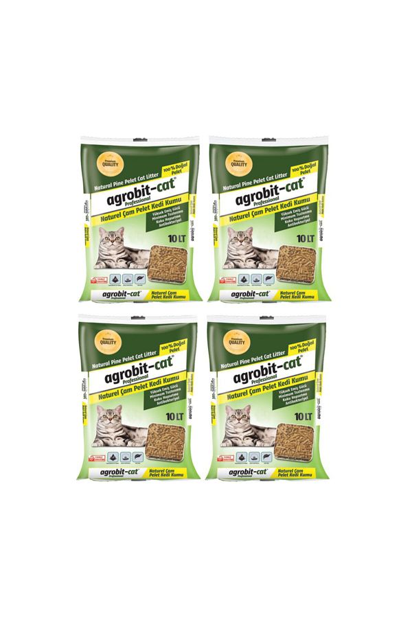 4 Lü Paket Pelet Kedi Kumu 10 lt