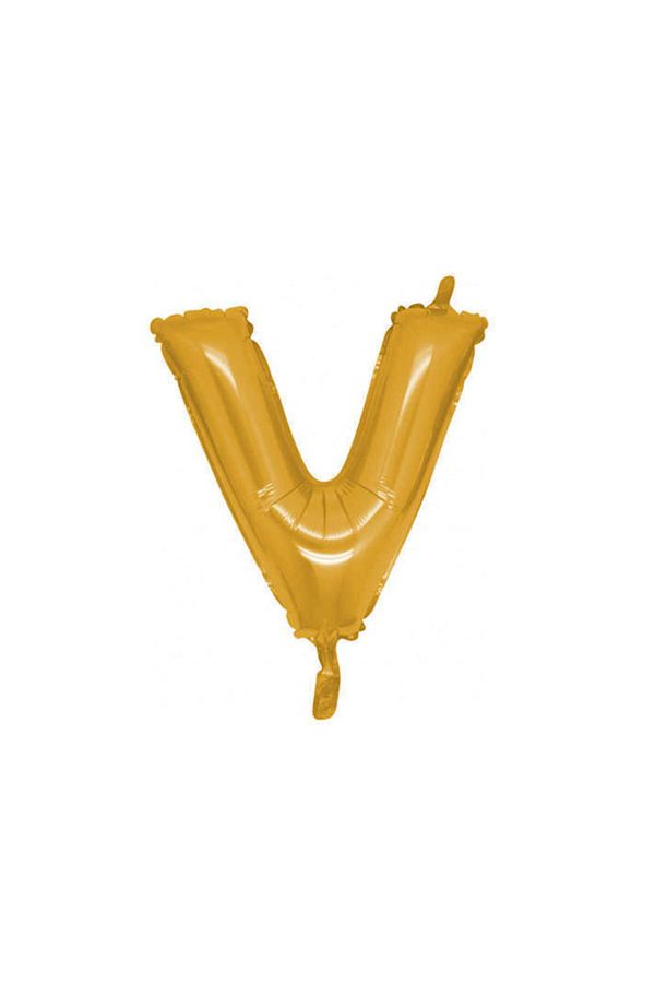 Folyo Balon Harf V Altın 16 Inc(40cm) Pk:1