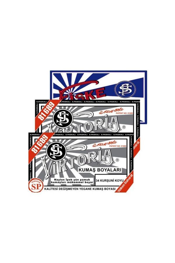 Kumaş Boyası Koyu Kurşuni 2pk+fiske Sabitleme 1pk Aktarix