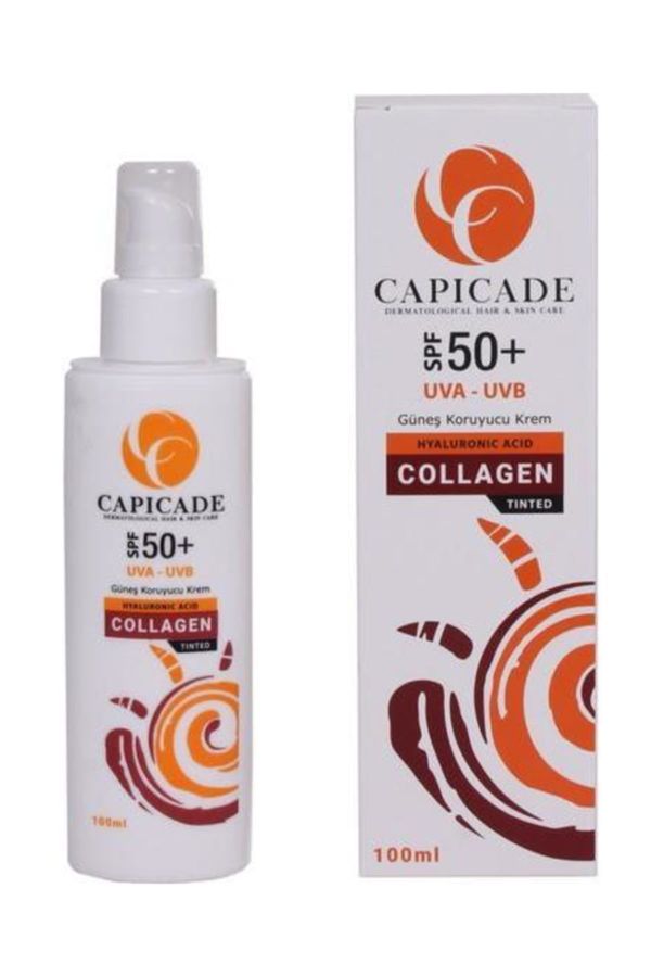 Capicade Renkli Güneş Kremi Spf 50+ Collagen Kollajen Krem
