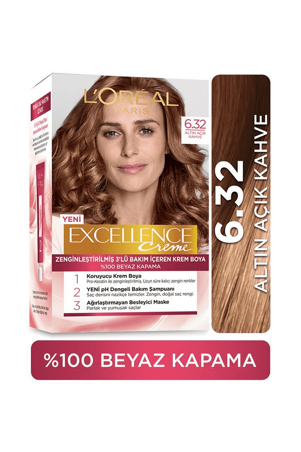 Excellence Creme Saç Boyası 6.32 Altın Açık Kahve
