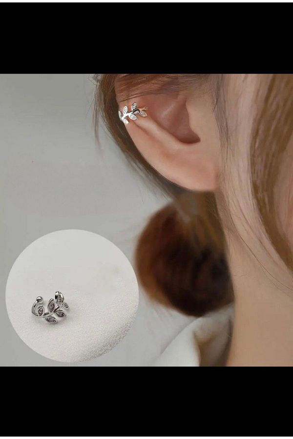 kararmaz zirkon taşlı earcuff sıkıştırmalı kıkırdak conch orbital delik gerektirmeyen küpe