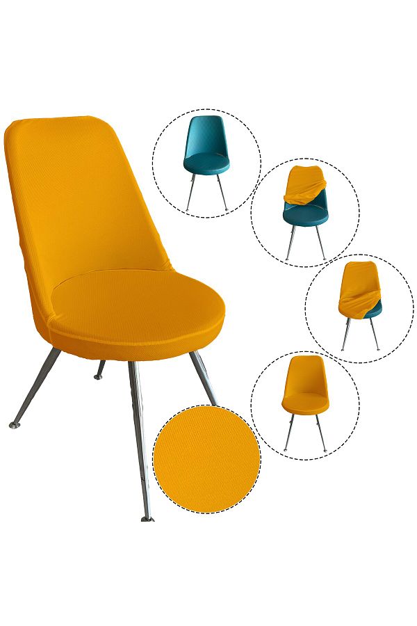 Kampayalı Petek Kumaş Retro Model Sandalye Kılıfı
