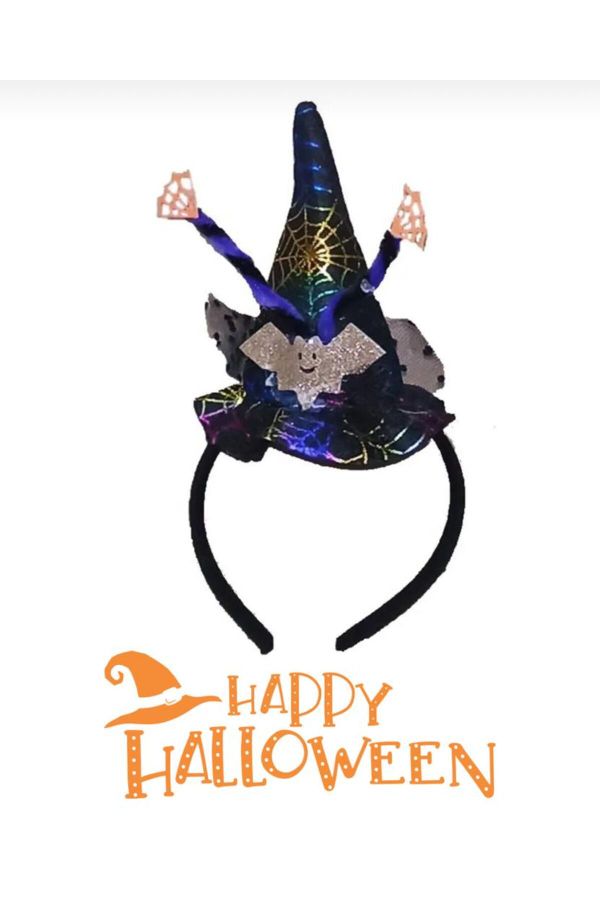 Halloween 1 Adet Cadı Şapkası Şeklinde Halloween Parti Tacı Cadılar Bayramı Tacı