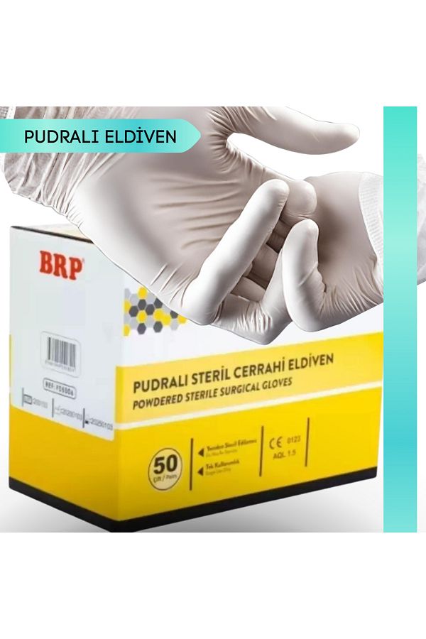 Brp Steril Eldiven Pudralı No:7,5 50 Li