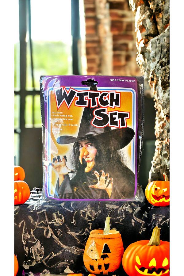 Halloween Cadı Seti 5 Parça Witch Set Cadılar Bayramı Cadı Seti