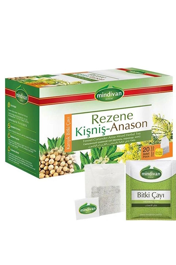 Rezene, Kişniş, Anason Karışık Bitki Çayı 1.5 gr x 20 Süzen Poşet