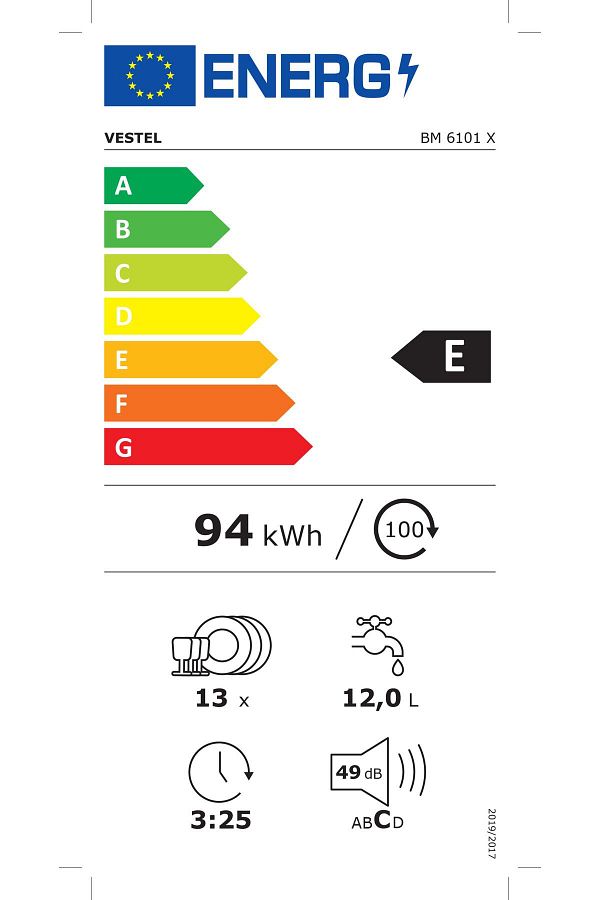VESTEL Bm 6101 X 6 Programlı Bulaşık Makinesi - Görsel 5