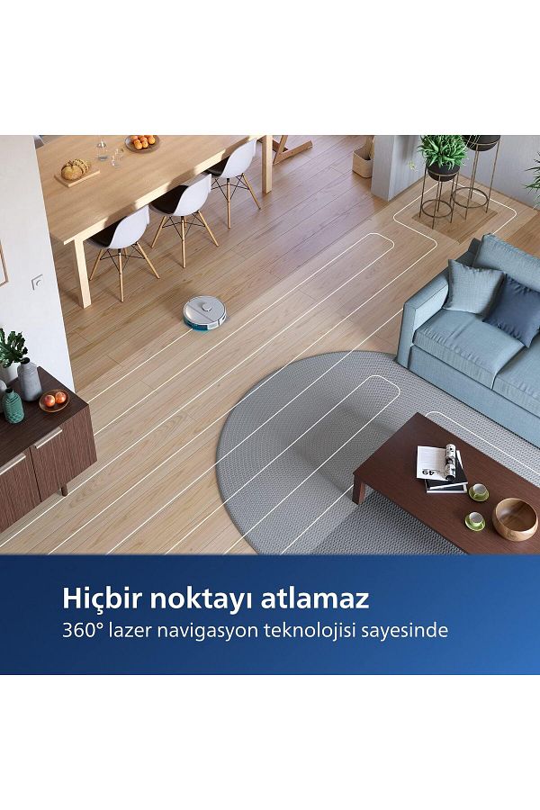 Philips Evrekala Shop Robot Süpürge Islak-kuru Tüm Zeminleri Silme-süpürme -yetkili Satıcı Evrekala- - Görsel 4
