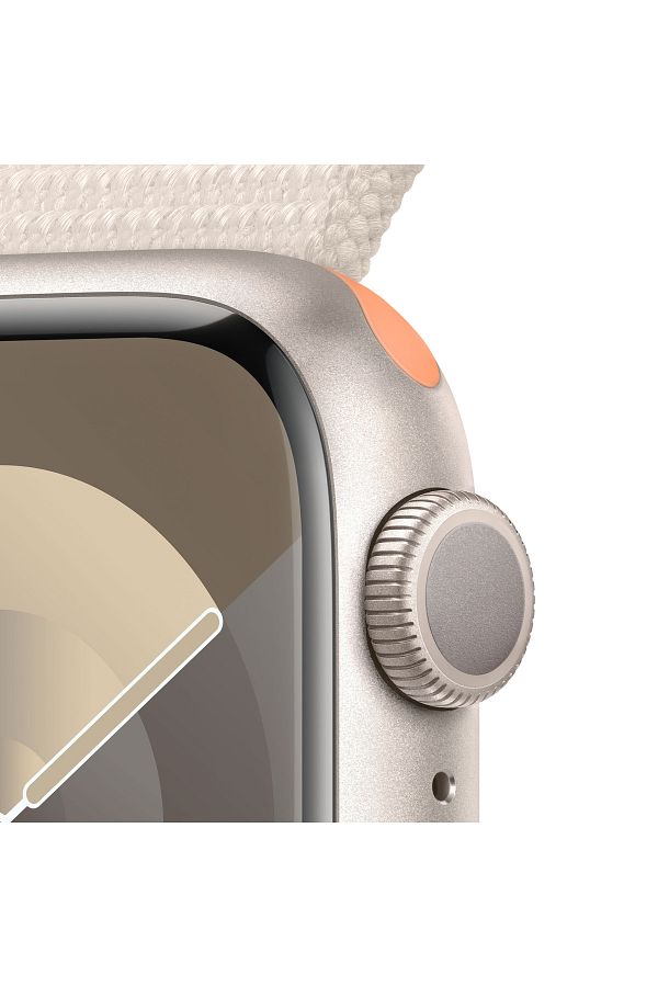 Apple Watch Series 9 GPS 41mm Yıldız Işığı Alüminyum Kasa ve Yıldız Işığı Spor Loop - Görsel 3