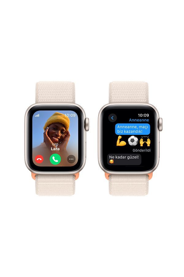 Apple Watch SE GPS + Cellular 40mm Yıldız Işığı Alüminyum Kasa ve Yıldız Işığı Spor Loop - Görsel 4
