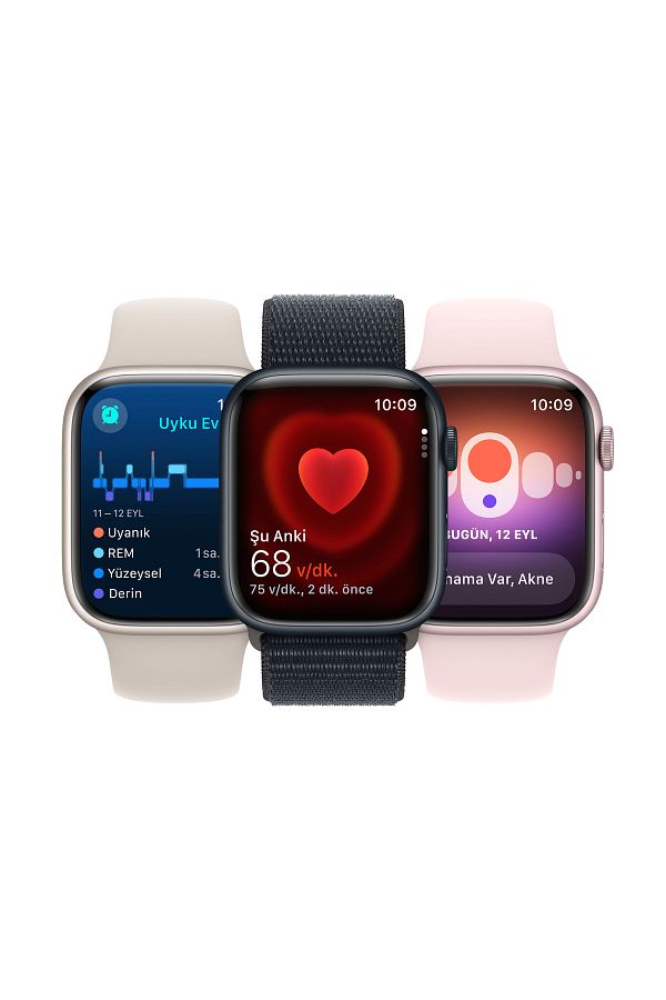 Apple Watch Series 9 GPS 41mm Pembe Alüminyum Kasa ve Uçuk Pembe Spor Kordon - M/L - Görsel 7
