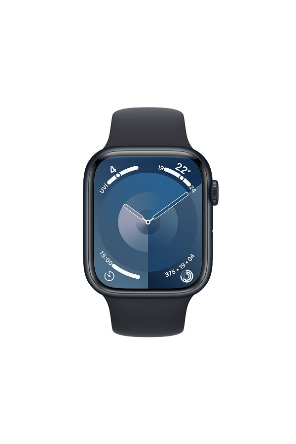 Apple Watch Series 9 GPS 45mm Gece Yarısı Alüminyum Kasa ve Gece Yarısı Spor Kordon - S/M - Görsel 2