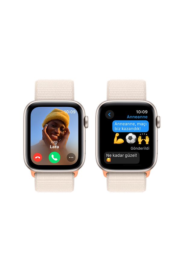Apple Watch SE GPS 44mm Yıldız Işığı Alüminyum Kasa ve Yıldız Işığı Spor Loop - Görsel 4