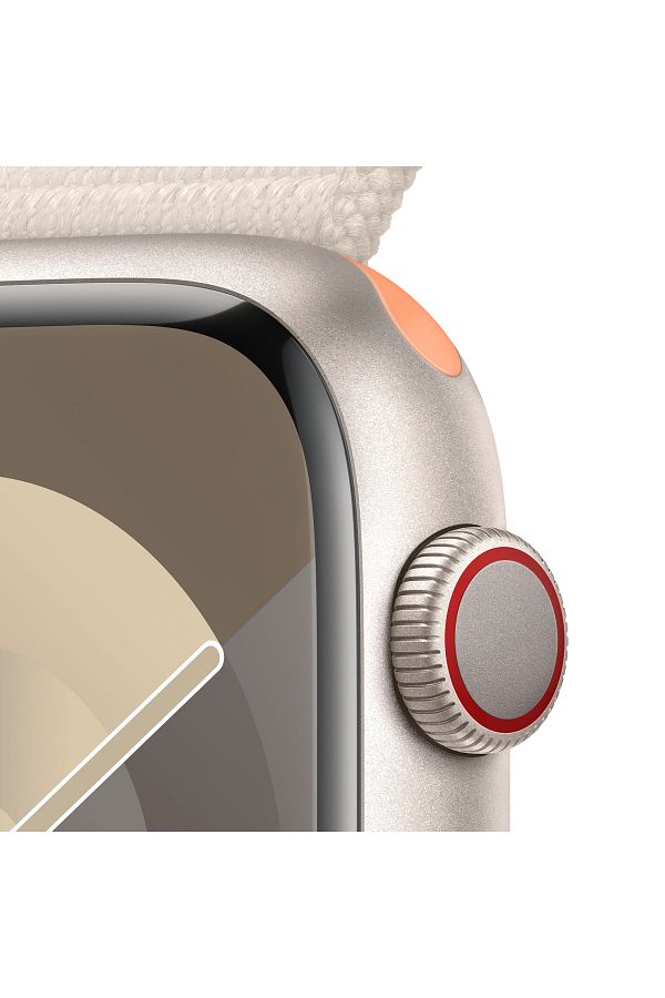 Apple Watch Series 9 GPS + Cellular 45mm Yıldız Işığı Alüminyum Kasa ve Yıldız Işığı Spor Loop - Görsel 3