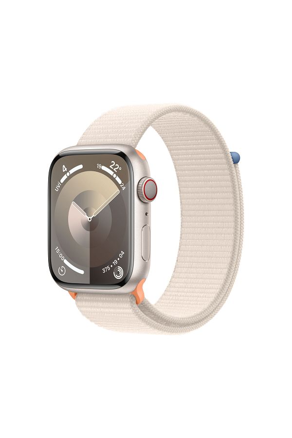 Apple Watch Series 9 GPS + Cellular 45mm Yıldız Işığı Alüminyum Kasa ve Yıldız Işığı Spor Loop