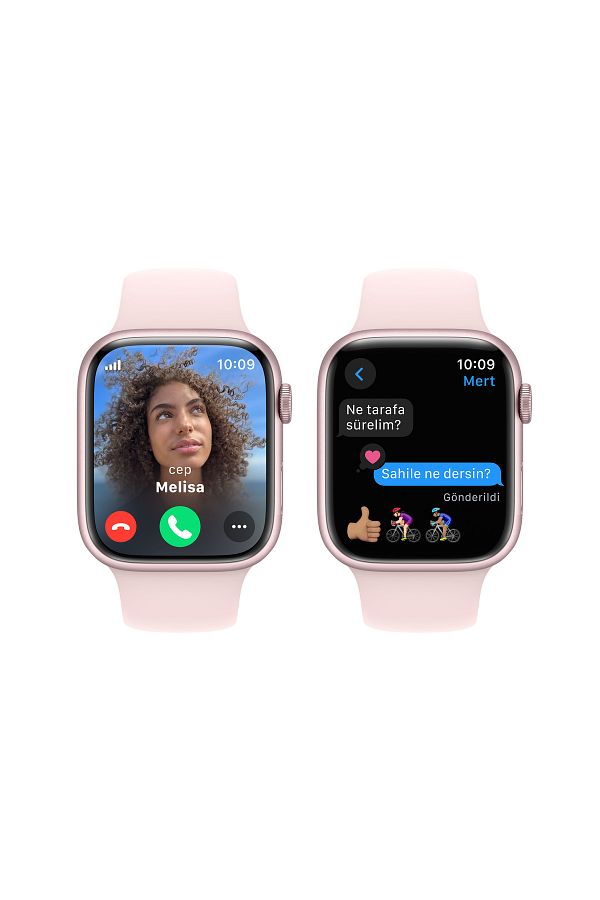 Apple Watch Series 9 GPS + Cellular 45mm Pembe Alüminyum Kasa ve Uçuk Pembe Spor Kordon - M/L - Görsel 6