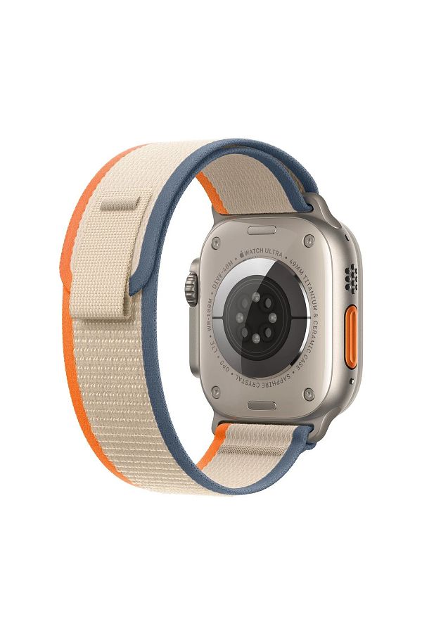 Apple Watch Ultra 2 GPS + Cellular, 49mm Titanyum Kasa ve Turuncu/Bej Trail Loop - M/L - Görsel 3