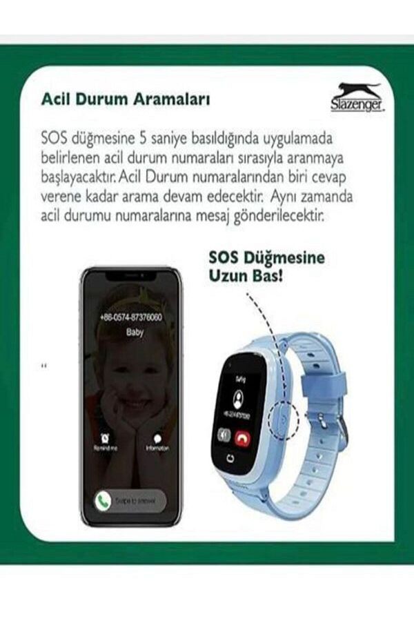 Slazenger AKILLI ÇOCUK SAATİ 4G SİM KARTI DESTEKLİ GÖRÜNTÜLÜ GÖRÜŞME ÖZELLİĞİ - Görsel 4