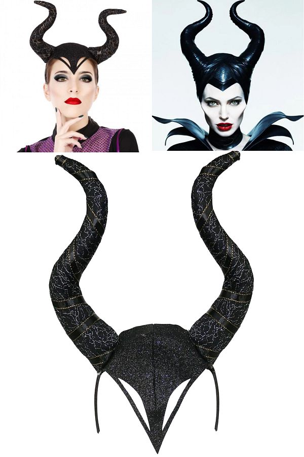 Halloween Malefiz Boynuz Taç, Cadılar Bayramı Maleficent Kostüm Taç Aksesuar
