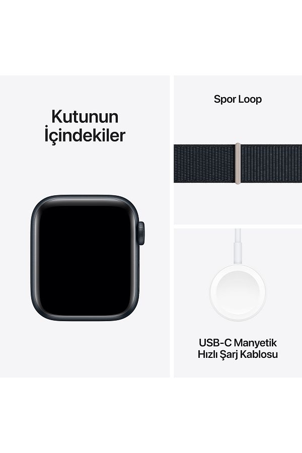 Apple Watch SE GPS + Cellular 40mm Gece Yarısı Alüminyum Kasa ve Gece Yarısı Spor Loop - Görsel 8