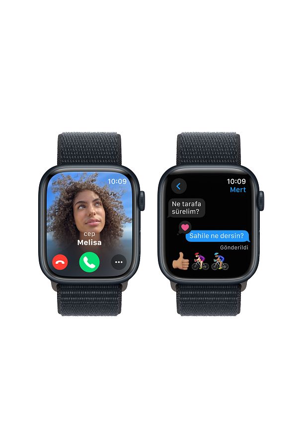 Apple Watch Series 9 GPS 45mm Gece Yarısı Alüminyum Kasa ve Gece Yarısı Spor Loop - Görsel 6