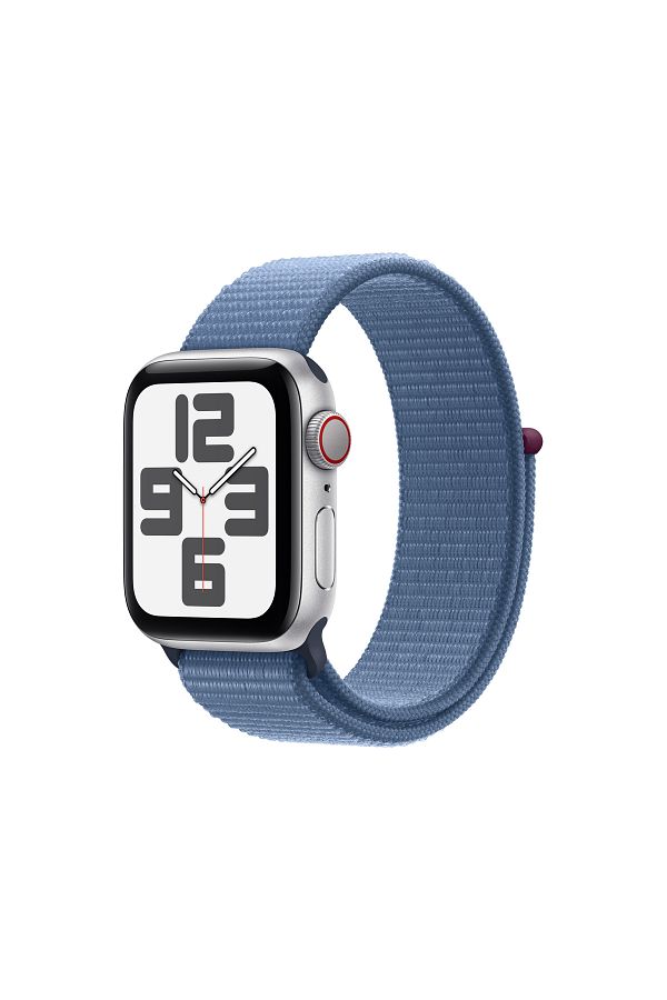Apple Watch SE GPS + Cellular 40mm Gümüş Alüminyum Kasa ve Buz Mavisi Spor Loop