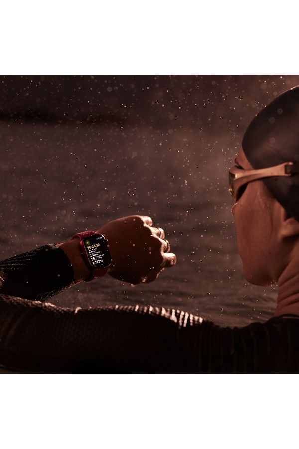 Apple Watch Series 9 GPS 45mm Gümüş Alüminyum Kasa ve Fırtına Mavisi Spor Kordon - S/M - Görsel 2