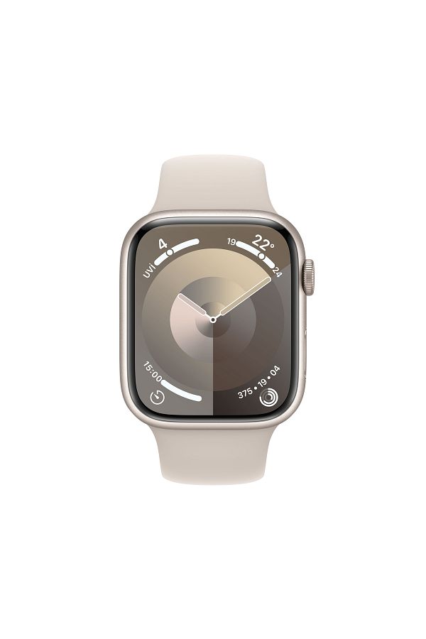 Apple Watch Series 9 GPS 45mm Yıldız Işığı Alüminyum Kasa ve Yıldız Işığı Spor Kordon - S/M - Görsel 2