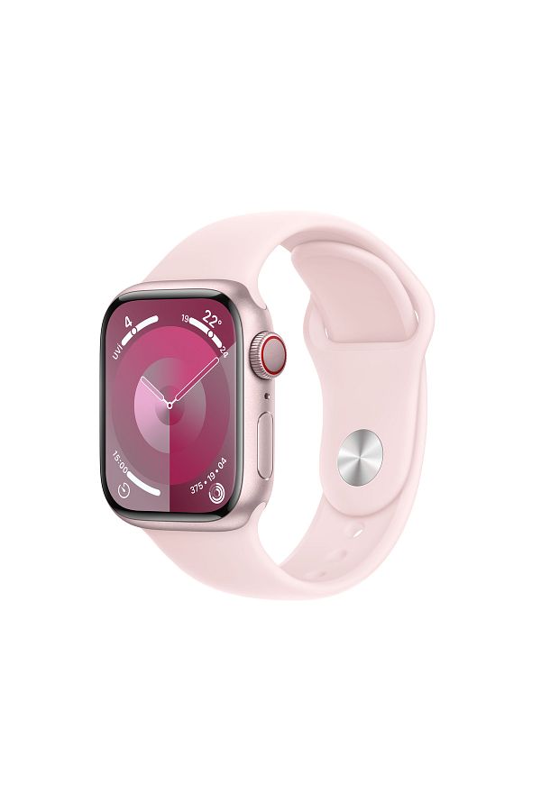 Apple Watch Series 9 GPS + Cellular 41mm Pembe Alüminyum Kasa ve Uçuk Pembe Spor Kordon - M/L
