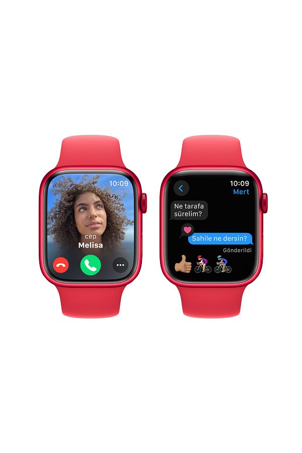 Apple Watch Series 9 GPS 45mm (PRODUCT)RED Alüminyum Kasa ve (PRODUCT)RED Spor Kordon - M/L - Görsel 6