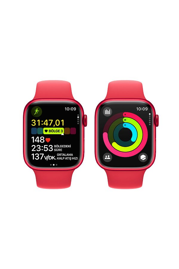 Apple Watch Series 9 GPS 45mm (PRODUCT)RED Alüminyum Kasa ve (PRODUCT)RED Spor Kordon - M/L - Görsel 8