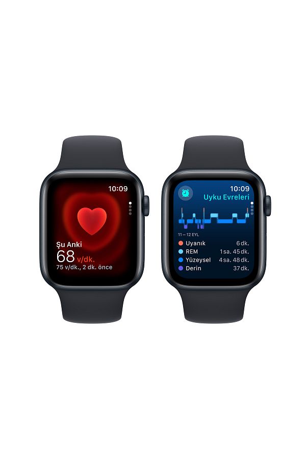 Apple Watch SE GPS 44mm Gece Yarısı Alüminyum Kasa ve Gece Yarısı Spor Kordon - M/L - Görsel 5