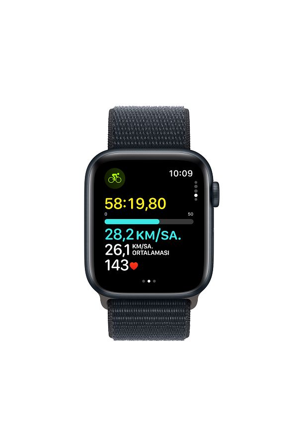 Apple Watch SE GPS 44mm Gece Yarısı Alüminyum Kasa ve Gece Yarısı Spor Loop - Görsel 6
