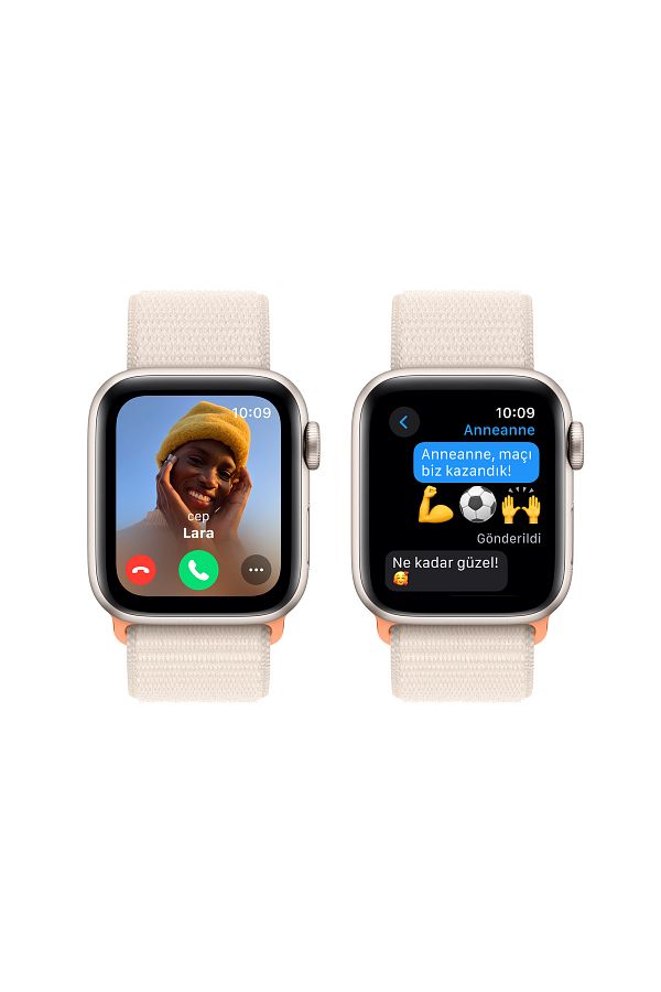 Apple Watch SE GPS 40mm Yıldız Işığı Alüminyum Kasa ve Yıldız Işığı Spor Loop - Görsel 4