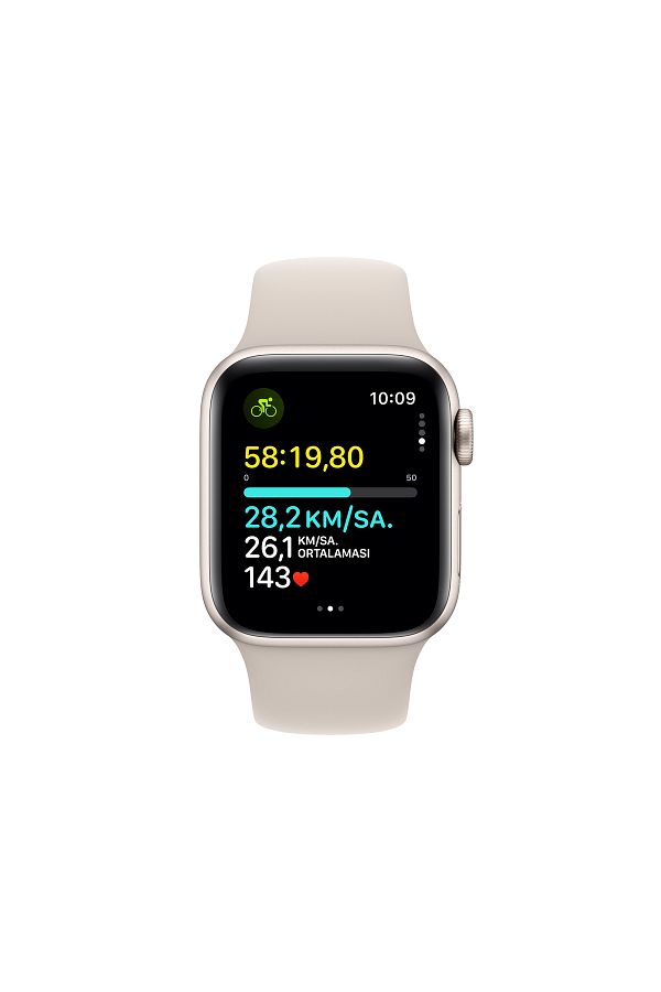 Apple Watch SE GPS 40mm Yıldız Işığı Alüminyum Kasa ve Yıldız Işığı Spor Kordon - M/L - Görsel 6