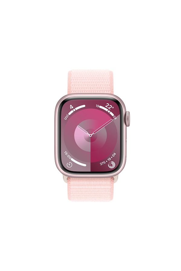 Apple Watch Series 9 GPS + Cellular 45mm Pembe Alüminyum Kasa ve Uçuk Pembe Spor Loop - Görsel 2