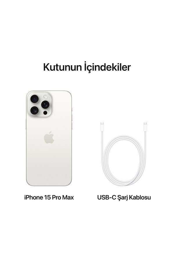 Apple iPhone 15 Pro Max 1 TB Beyaz Titanyum - Görsel 9