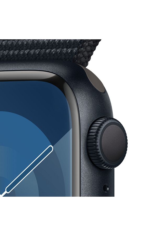 Apple Watch Series 9 GPS 41mm Gece Yarısı Alüminyum Kasa ve Gece Yarısı Spor Loop - Görsel 3